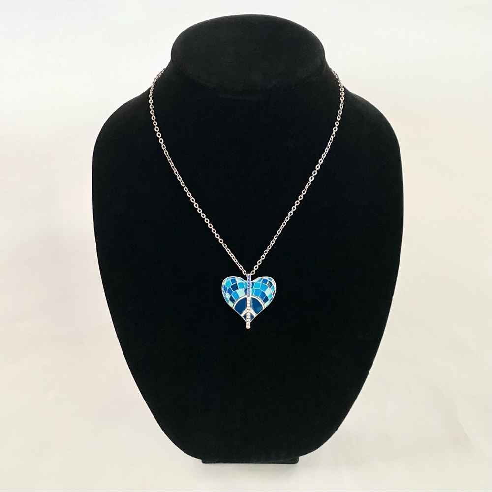 NEW Zodiac Water Element Blue Swarovski Crystals Charm Necklace horoscope - Picture 4 of 12